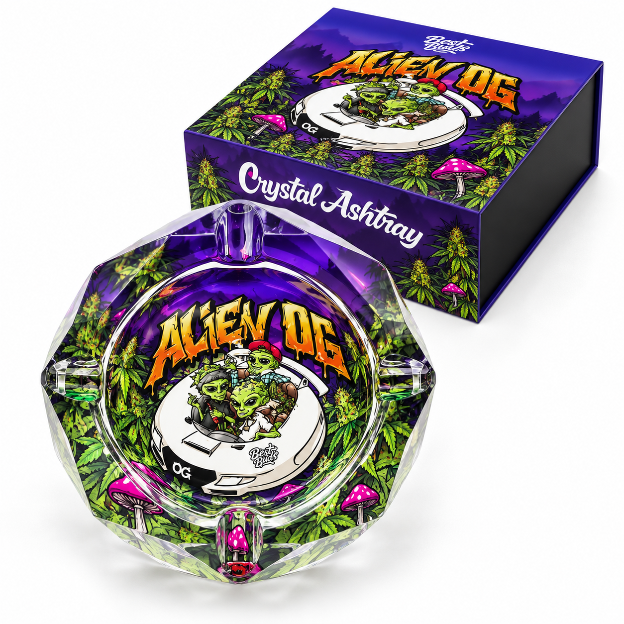 Best Buds Crystal Popelník Alien OG v dárkové krabičce