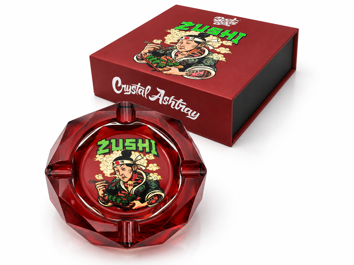 Best Buds Crystal Popelník Zushi v dárkové krabičce